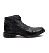 Men's black leather lace up Bed Stu boots.