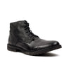 Men's black leather lace up Bed Stu boots.