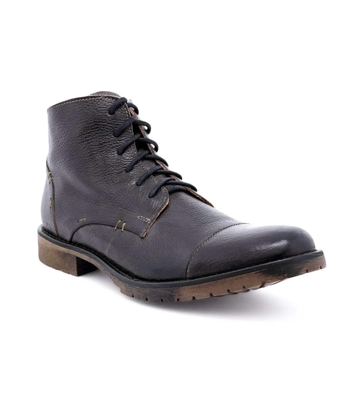 Men's black leather lace up Bed Stu bootsDreck.