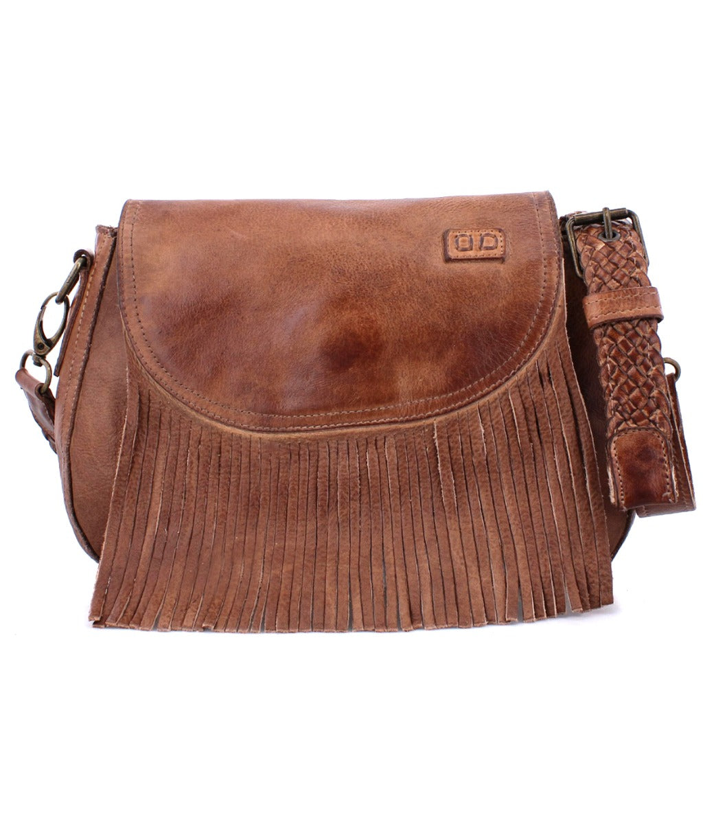 An Eastend brown leather cross body bag with fringes from Bed Stu.