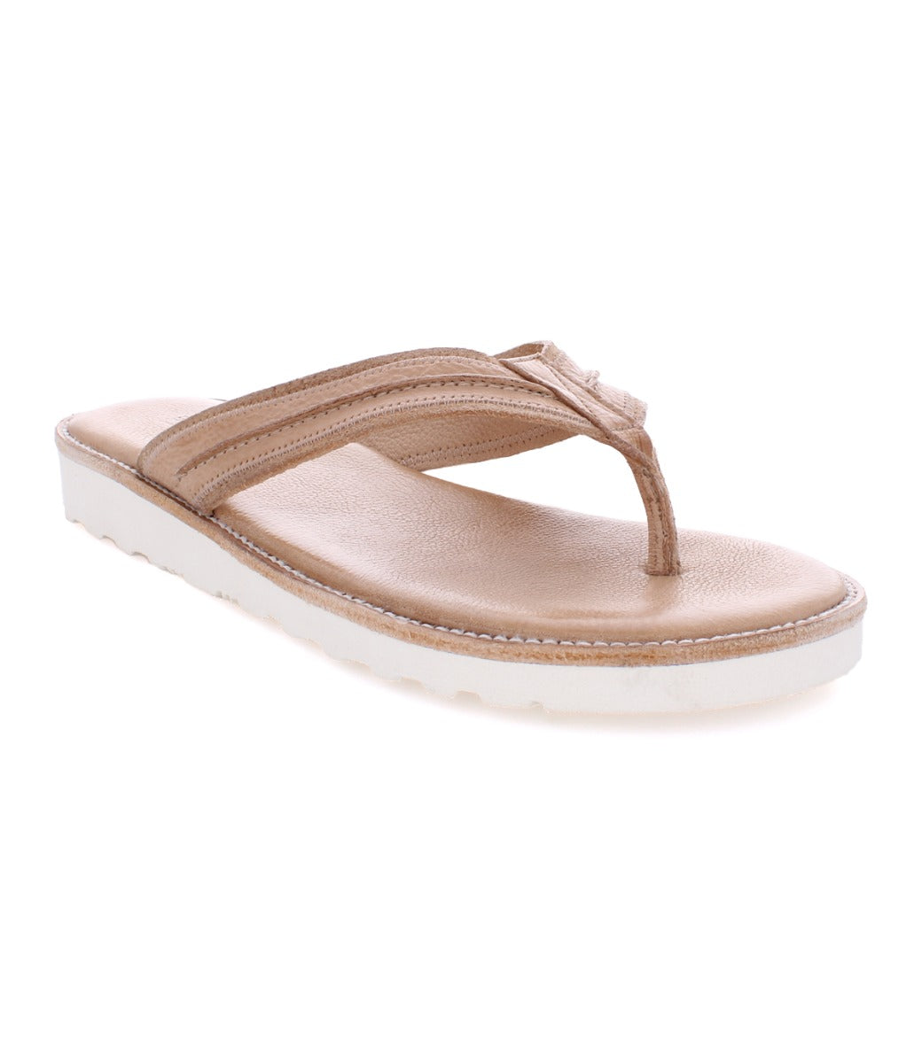 Women's Elias Light by Bed Stu tan leather flip flop sandals.