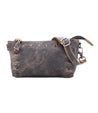 An Encase brown leather cross body bag with rivets from Bed Stu.
