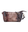 An Encase brown leather cross body bag with studded details from Bed Stu.