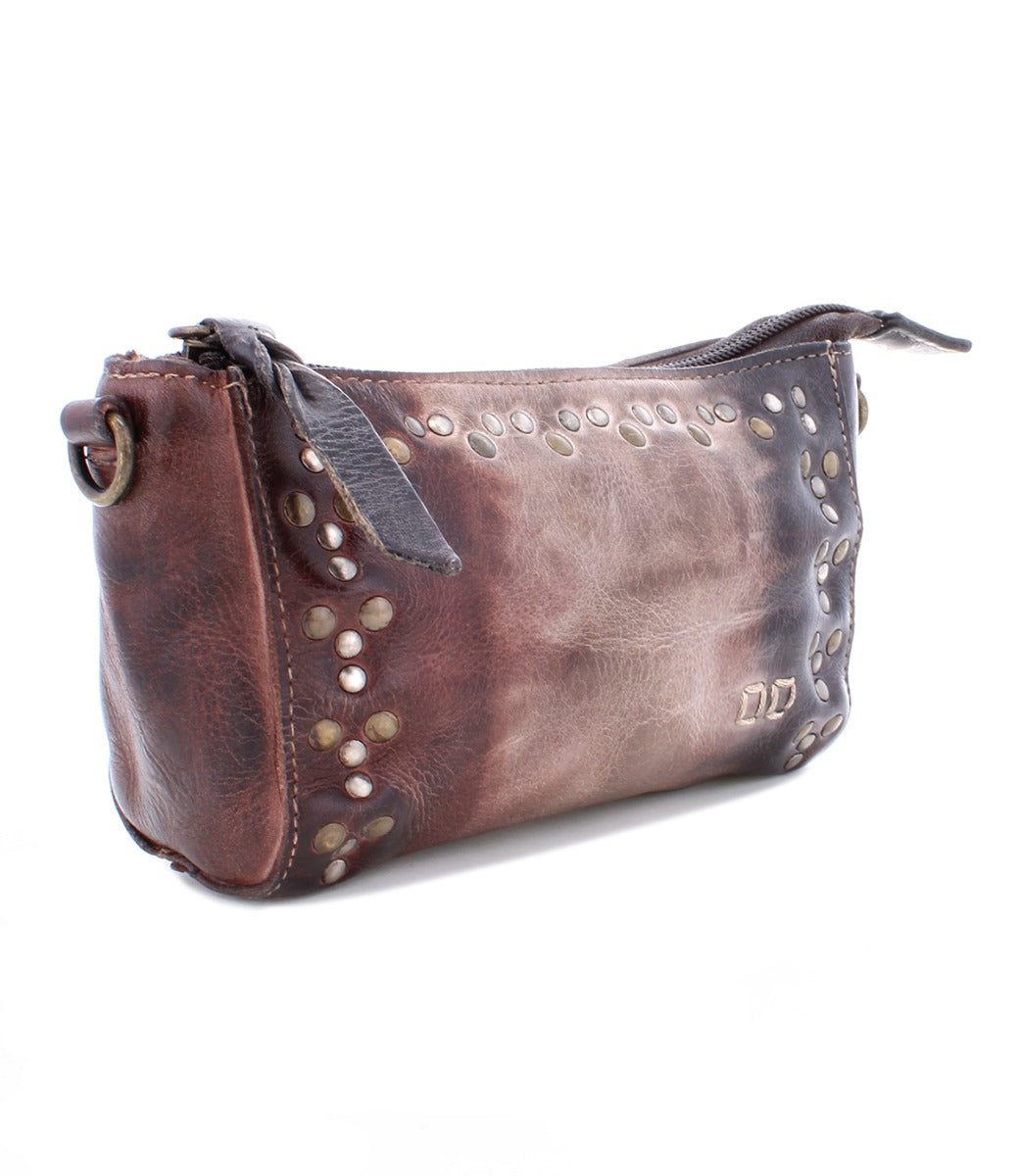 An Encase by Bed Stu brown leather purse with studded details.