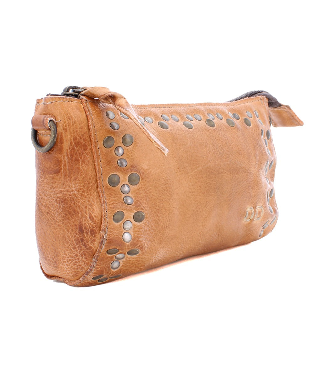 An Encase tan leather purse with studded details by Bed Stu.
