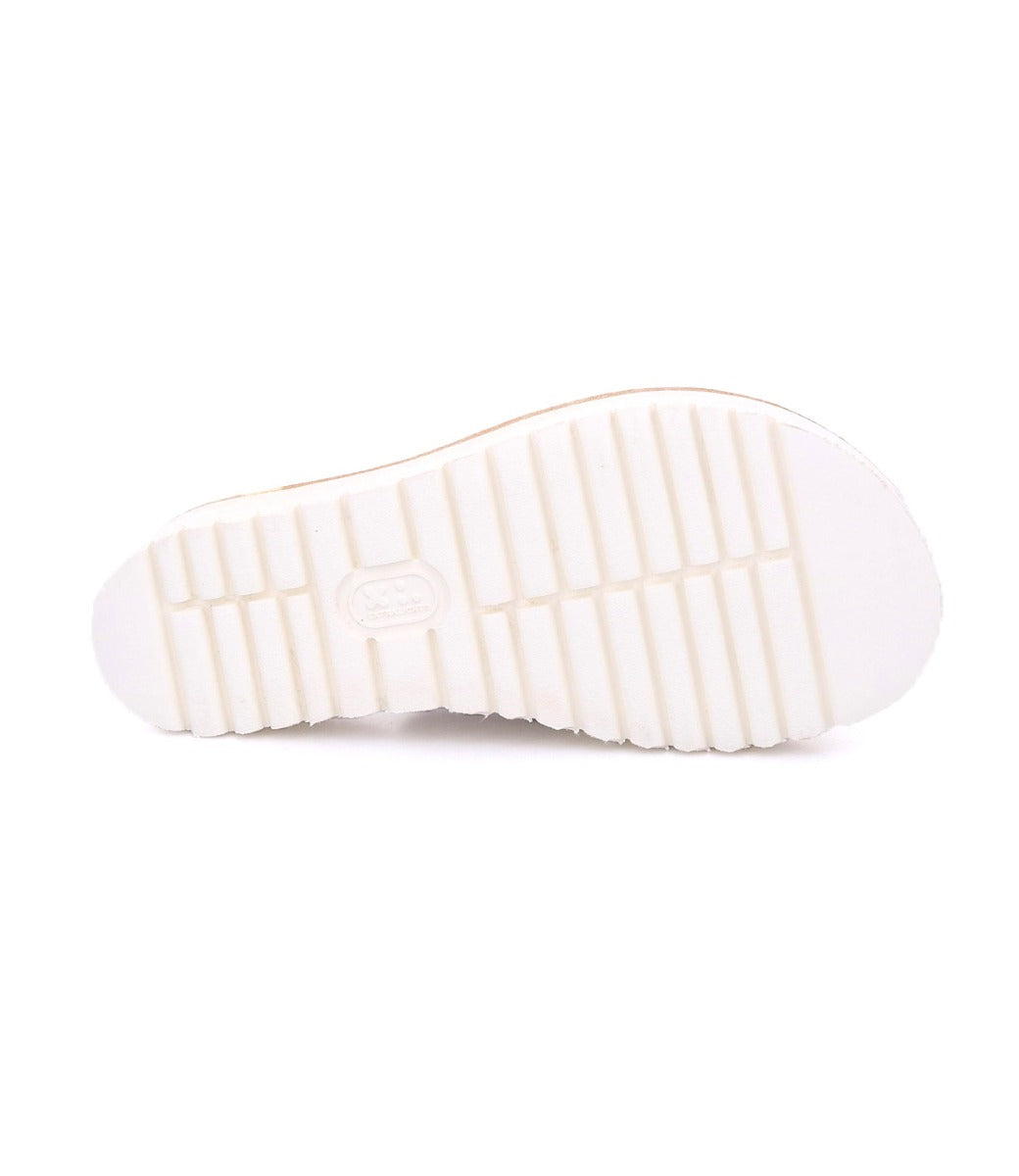 A Fairlee II shoe with white soles on a white background by Bed Stu.