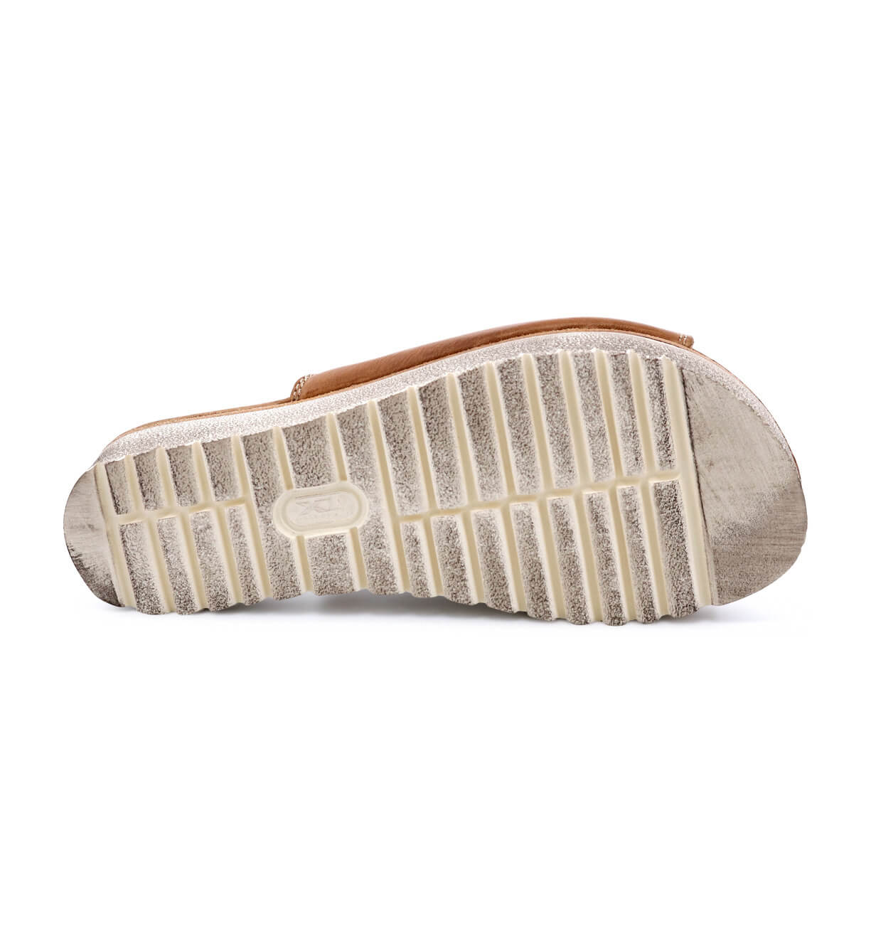 A pair of Fairlee II sandals by Bed Stu with white soles on a white background.
