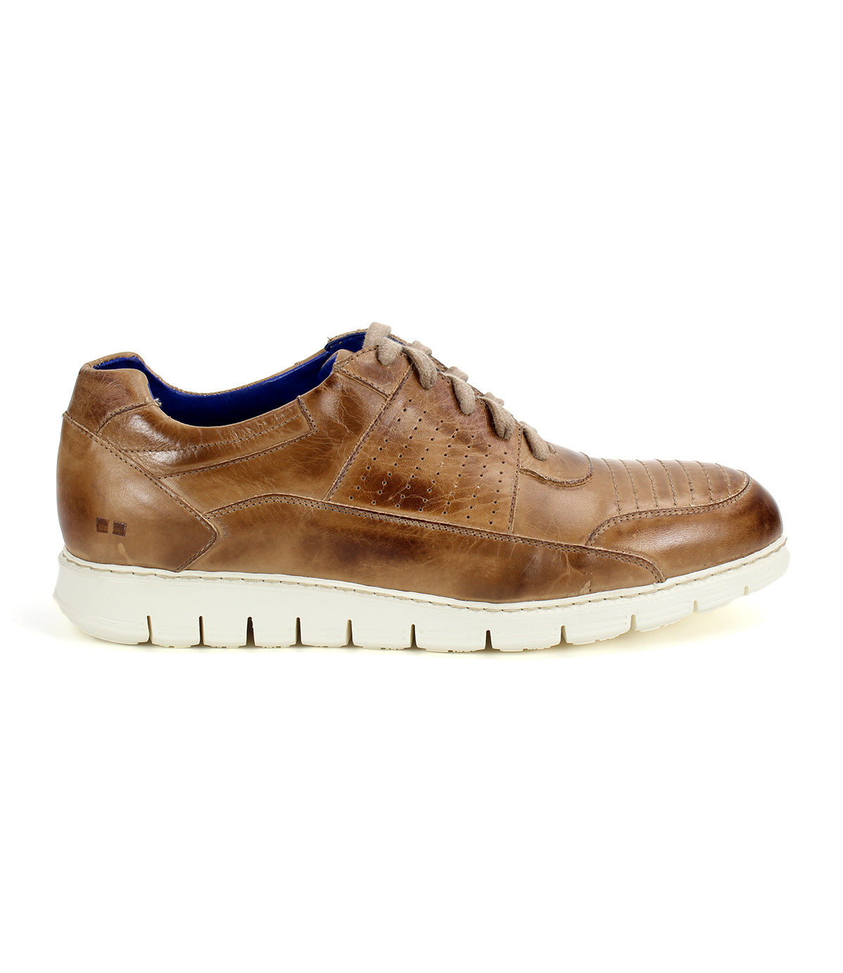 A low-top men's Fairman brown leather lace up shoe by Bed Stu.