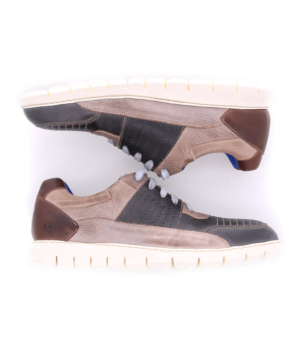 A pair of men's Fairman brown and blue sneakers by Bed Stu.