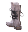 A women's grey leather Fen boot with laces by Bed Stu.