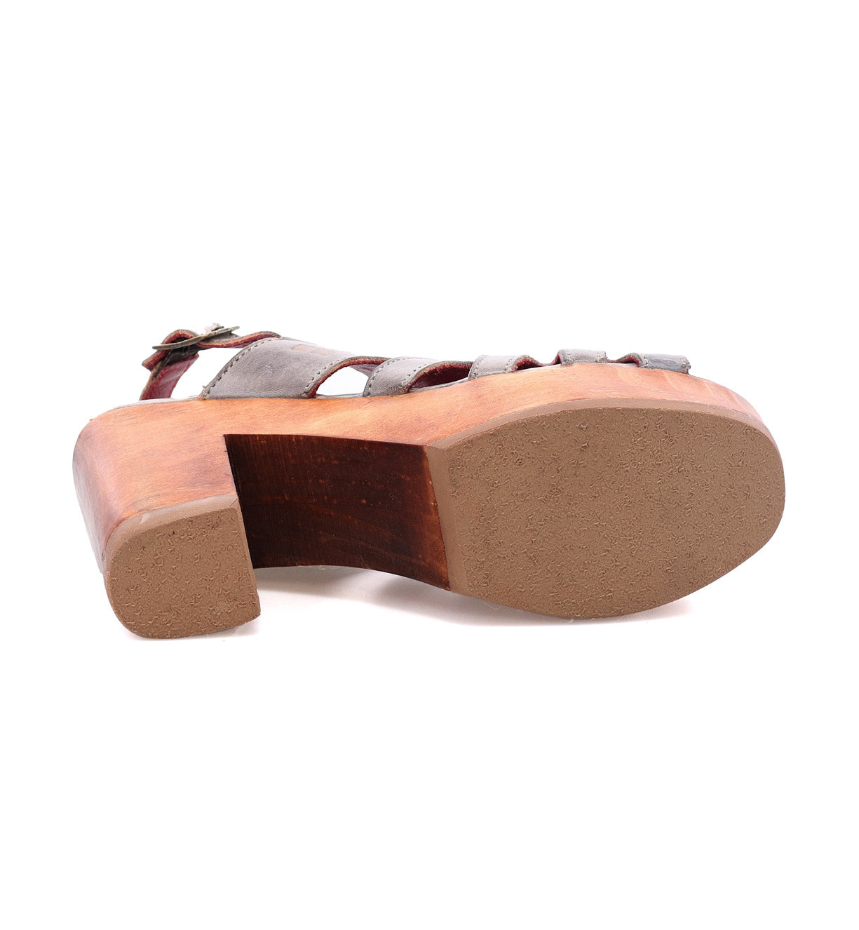 A pair of Fontella women's sandals with a wooden sole by Bed Stu.
