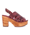 A women's Fontella sandal with a wooden platform by Bed Stu.