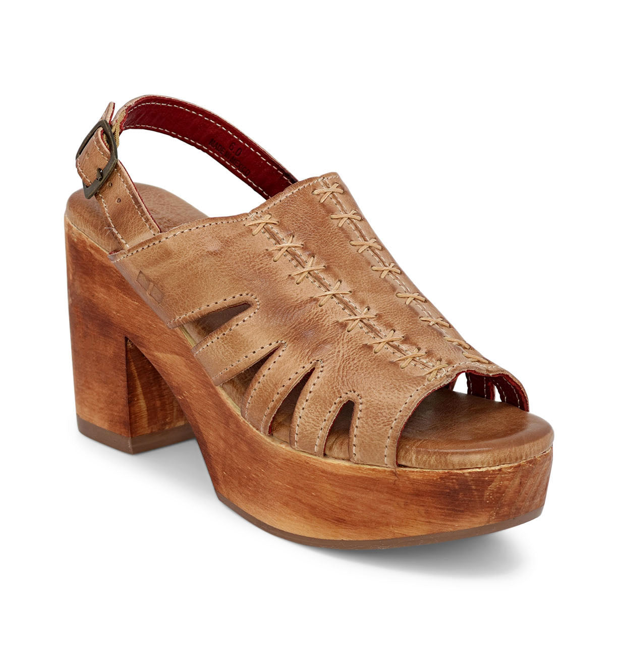 A women's Fontella sandal with a wooden heel by Bed Stu.