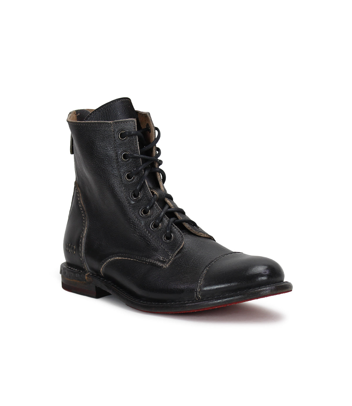 Bed Stu's Laurel men's black leather combat boots.