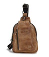A Beau leather backpack from Bed Stu with a zippered compartment.