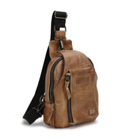 A Beau leather sling bag with a strap by Bed Stu.