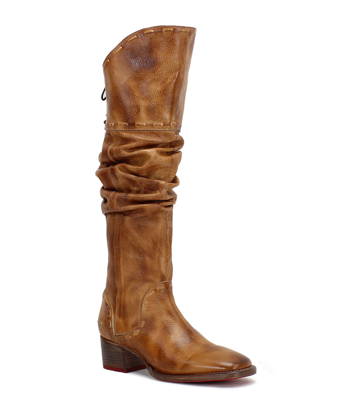 A women's Bed Stu Leilani tan leather over the knee boot.