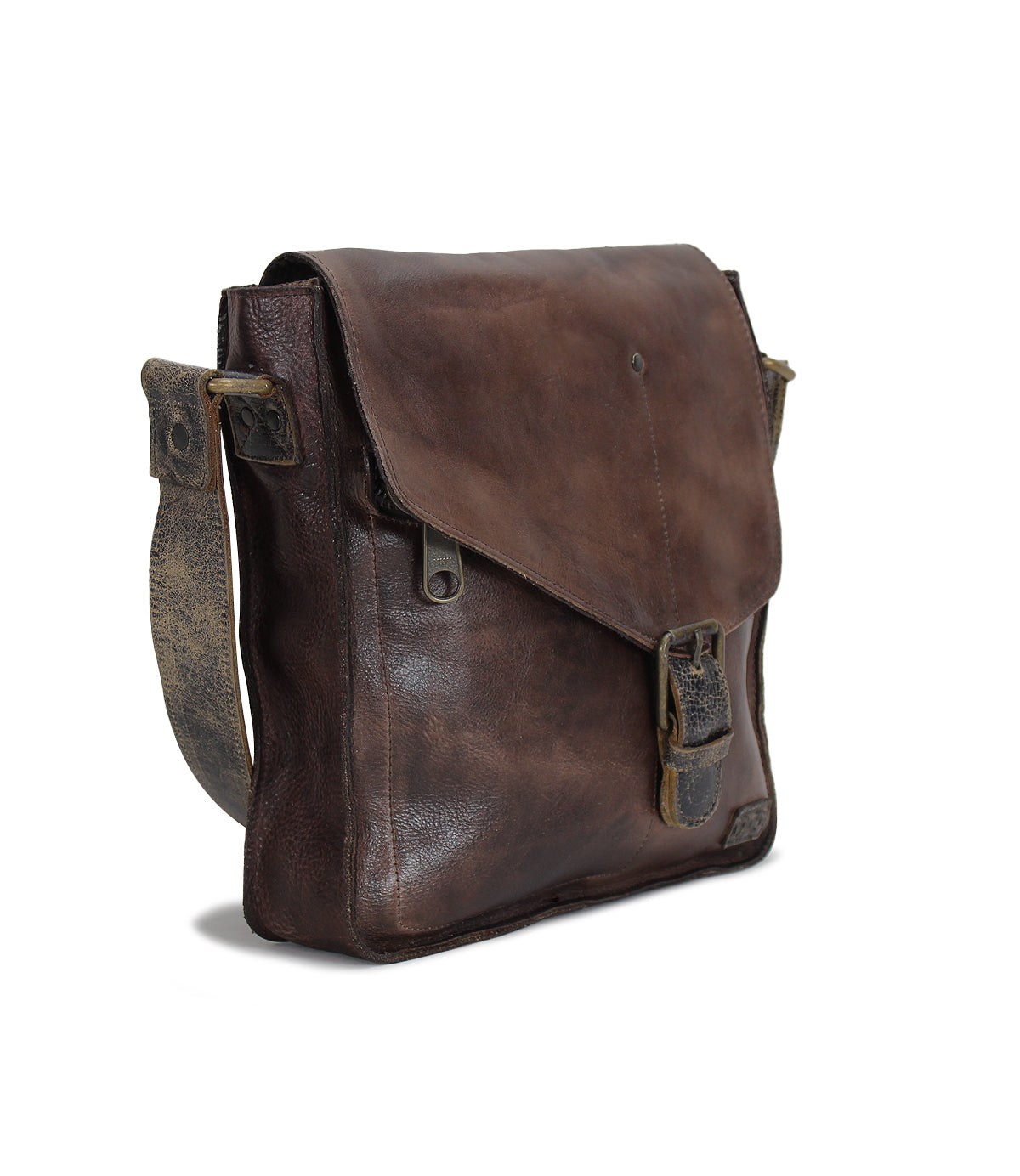 A teak Venice Beach vegetable tanned leather bag with an adjustable strap by Bed Stu.