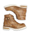 A pair of Dessa tan leather boots by Bed Stu.