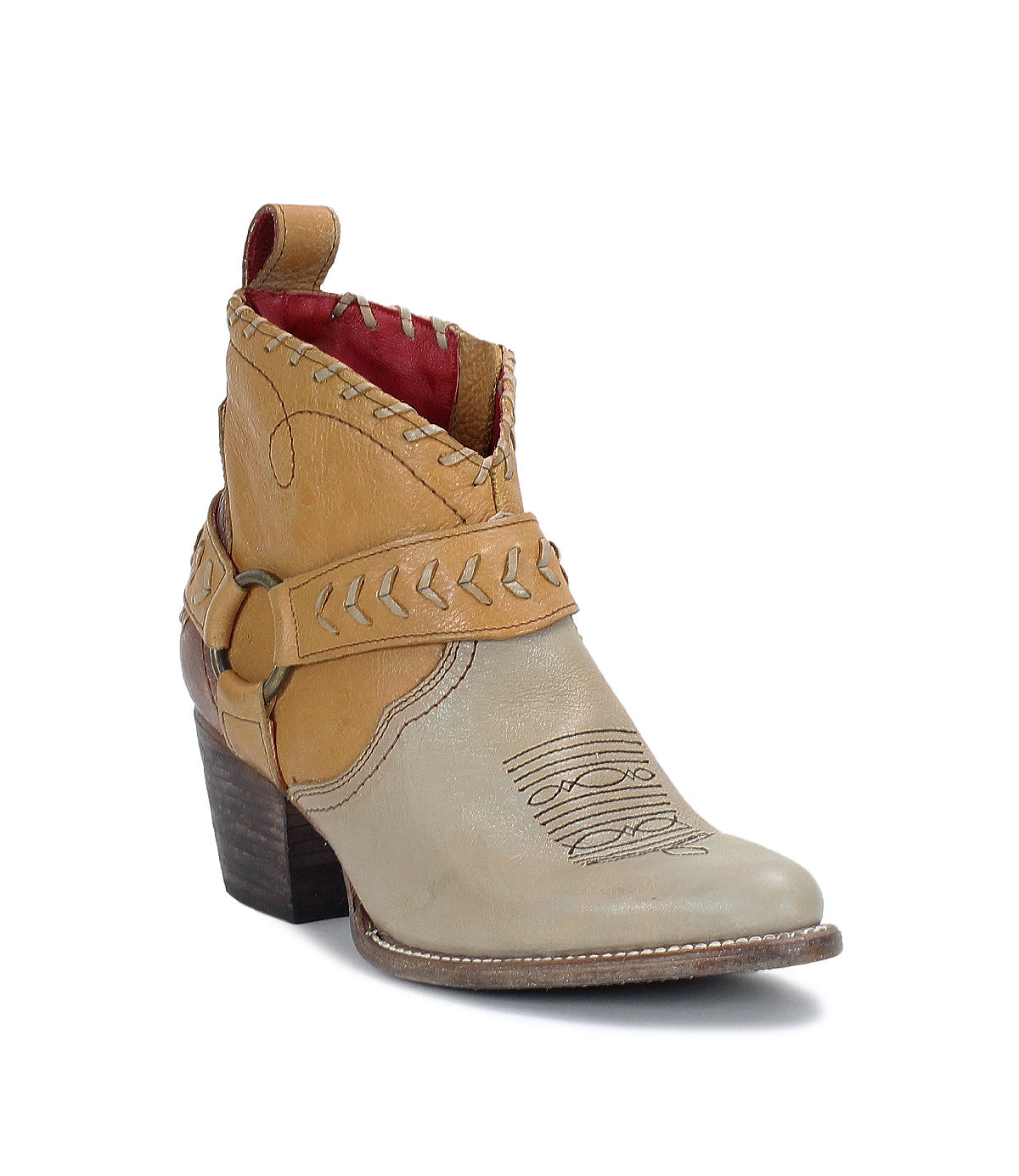 A women's ankle boot in Tania and Bed Stu.