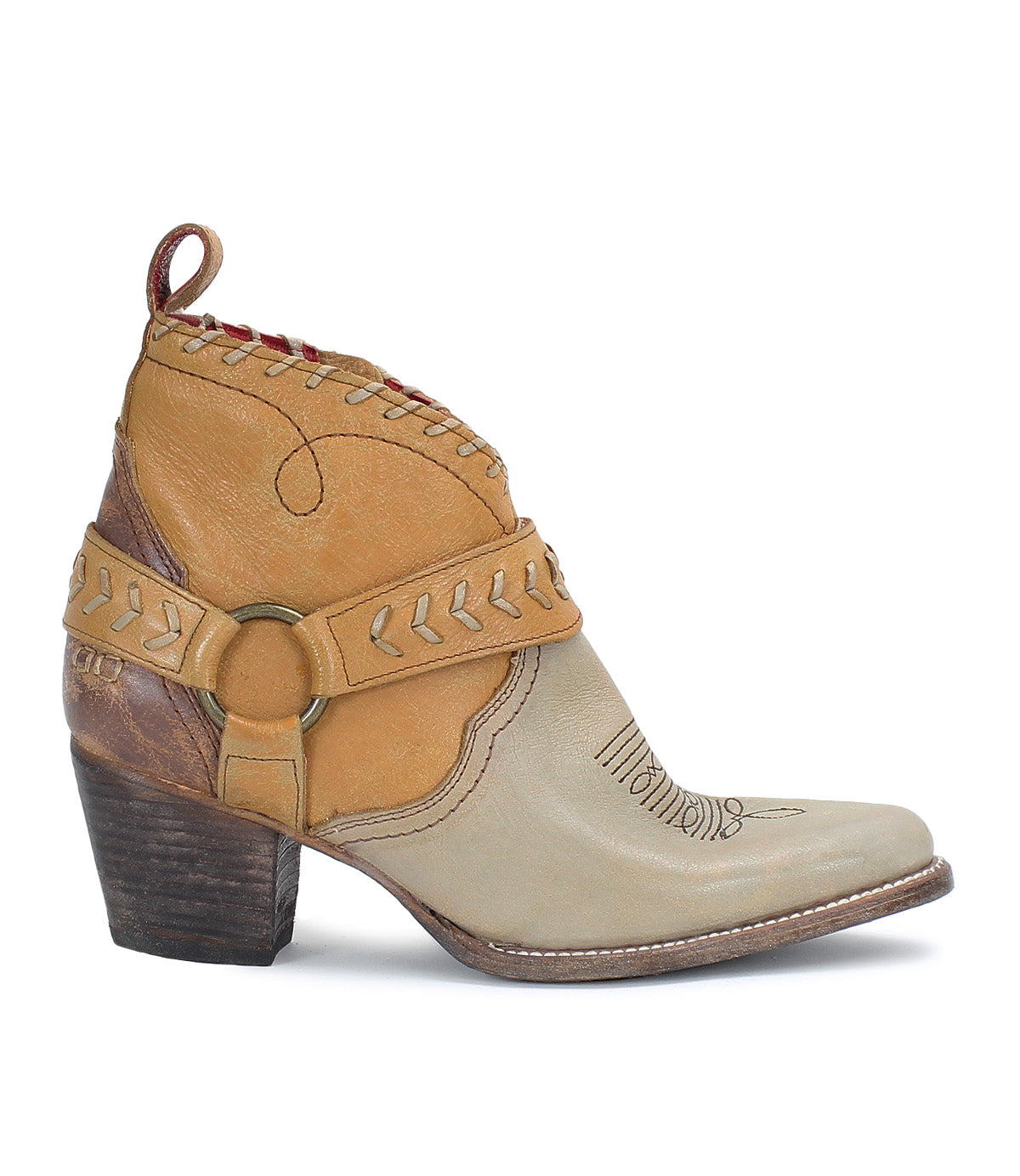 A Tania ankle boot in tan and tan by Bed Stu.