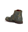 Back of Bed Stu Bonnie II women's teal leather boots.