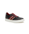 A Carrington men's black and red leather sneaker by Bed Stu.
