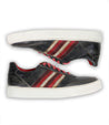 A pair of black and red Carrington sneakers by Bed Stu on a white background.