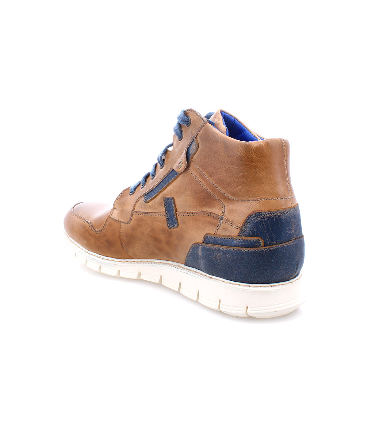 A men's lightweight brown leather Galahad sneaker by Bed Stu on a white background.