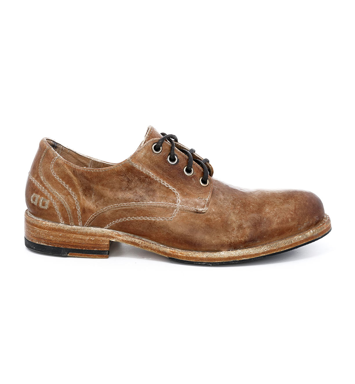 A men's brown lace up Bed Stu Galao oxford shoe.