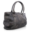 A black leather Geraldin handbag with rivets and studs by Bed Stu.