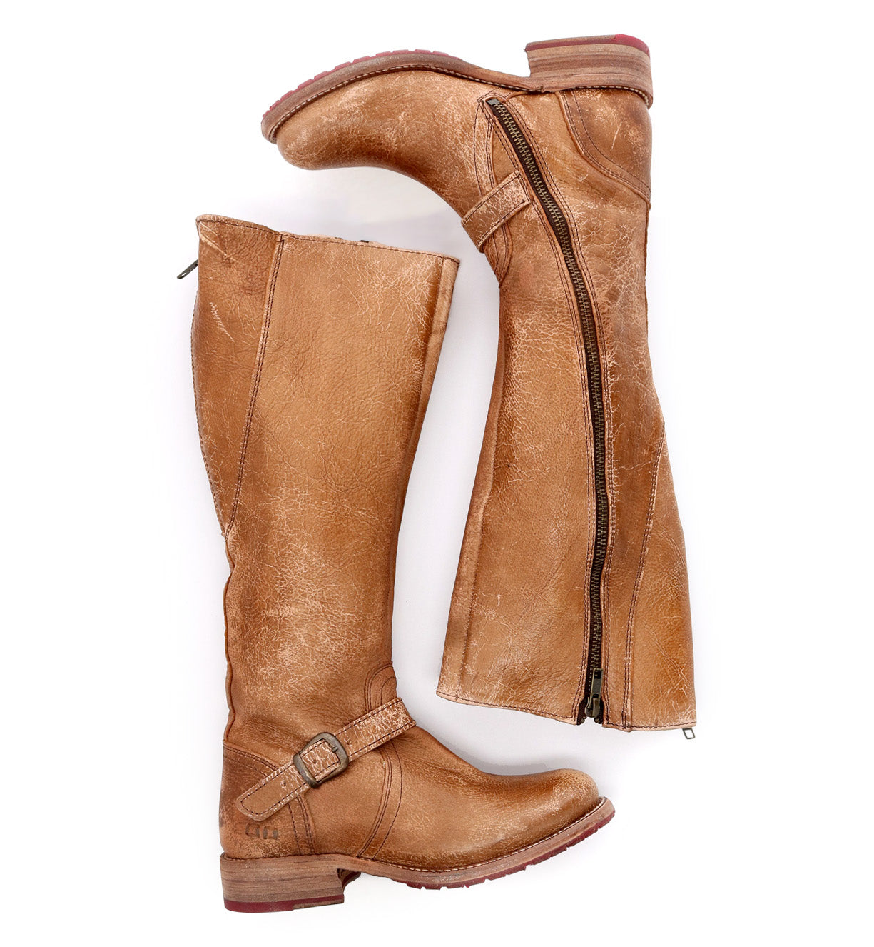 A pair of Glaye leather boots by Bed Stu on a white background.