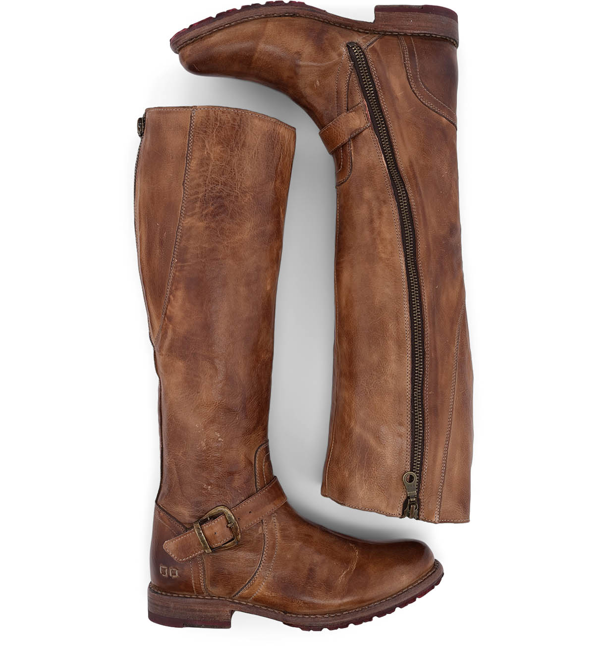 A pair of Glaye riding boots with zippers on the side from Bed Stu.