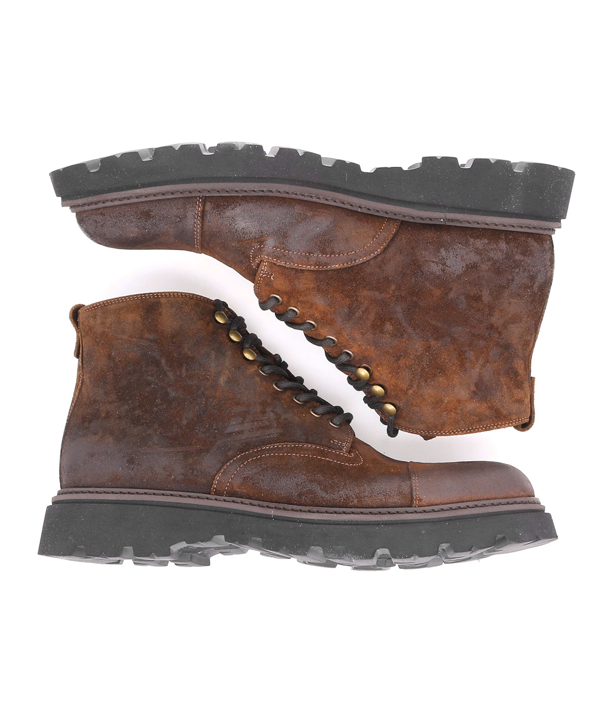 Bed Stu's Goer Italian work-style boots in oiled suede leather, emphasizing durability, on a white background.