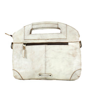 A stylish Greenway leather handbag by Bed Stu with a zipper for added security.