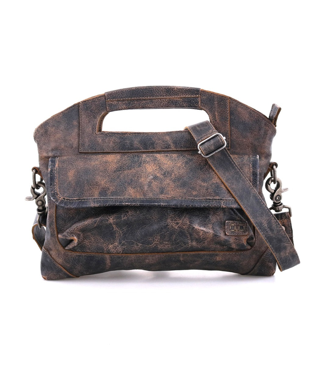 A Greenway brown leather handbag with a shoulder strap from Bed Stu.