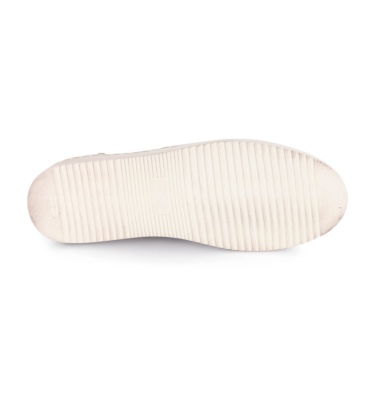 A Harry shoe with white soles on a white background by Bed Stu.