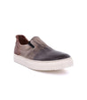 A Harry by Bed Stu, men's slip on shoe in brown and white.