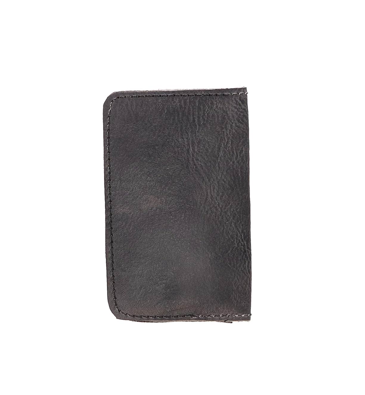 A black leather Heston wallet on a white background. (Brand: Bed Stu)