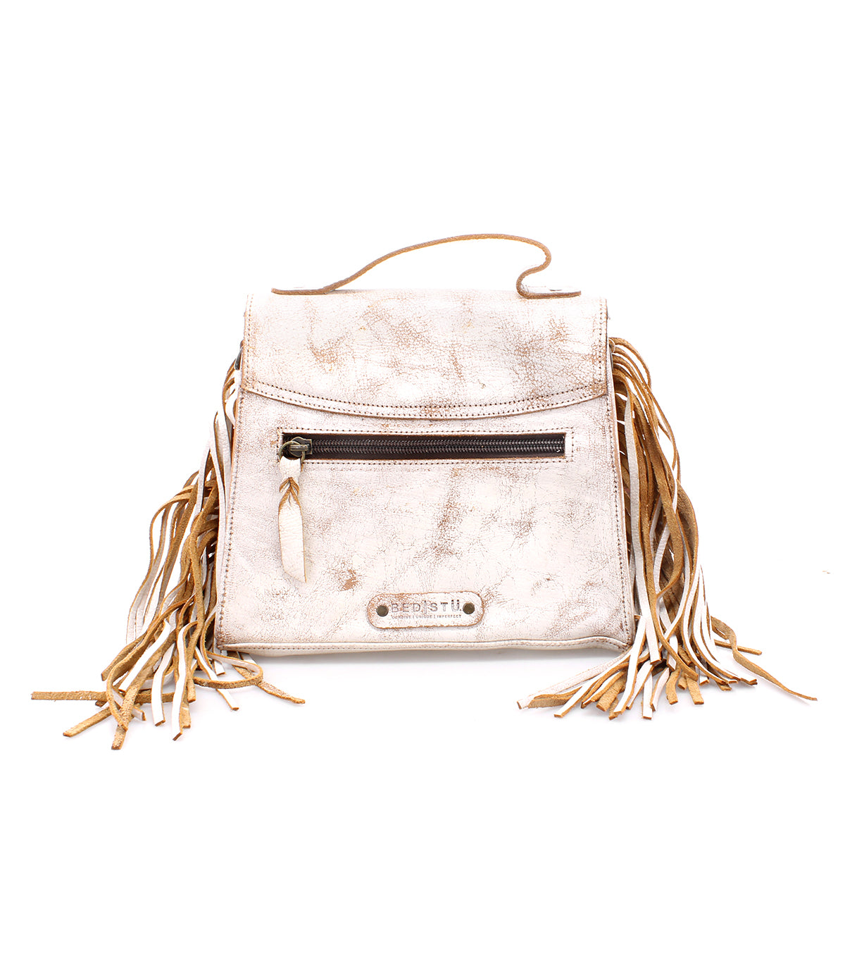 A Hidden crossbody bag with fringe tassels by Bed Stu.