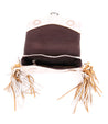 A Bed Stu leather crossbody bag with fringe details.