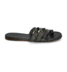 Black leather Hilda sandal with buckles by Bed Stu.