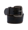 A Hobo black leather belt with a silver buckle from Bed Stu.