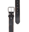 A Hobo black leather belt with a silver buckle by Bed Stu.