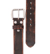 A Hobo brown leather belt with a silver buckle, by Bed Stu.