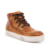 A men's tan leather high top sneaker called Honor by Bed Stu.
