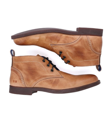 Bed Stu Tan Leather Chukka Boots with Black Lug Soles BED STU Tole Wingtip Brown Chukka Boots Z3005 Size 9 | eBay main image 3
