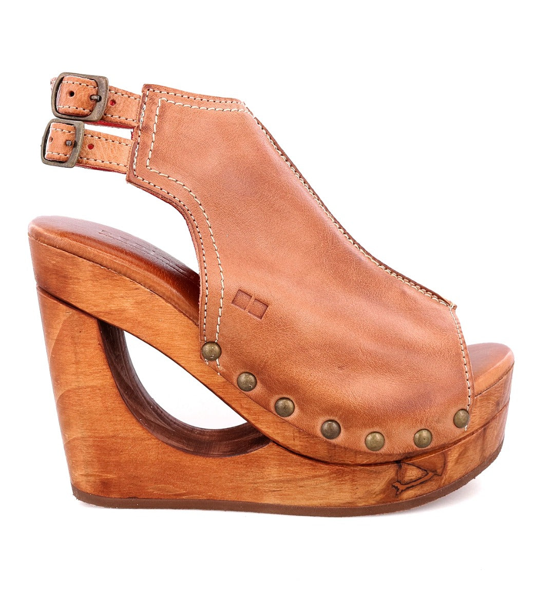 An Imelda women's wooden sandal with a wooden platform from Bed Stu.