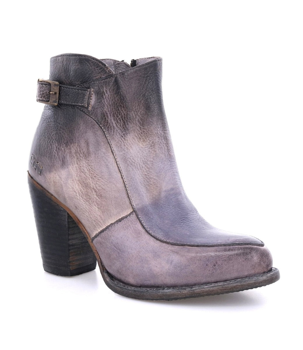 A women's Isla ankle boot with a wooden heel made by Bed Stu.