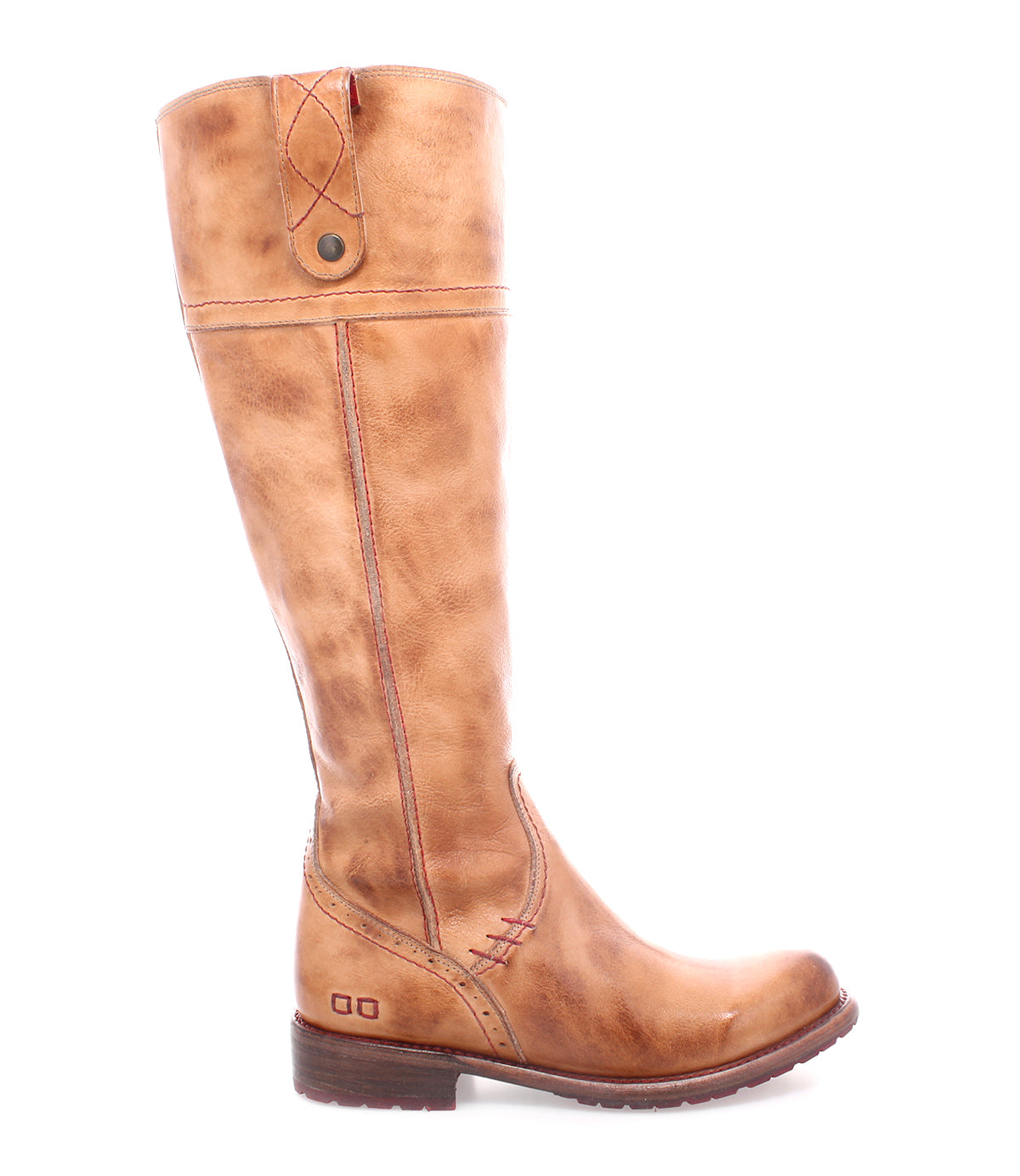 The Bed Stu Jacqueline Wide Calf leather boot is designed for women seeking a stylish and versatile tan riding boot.